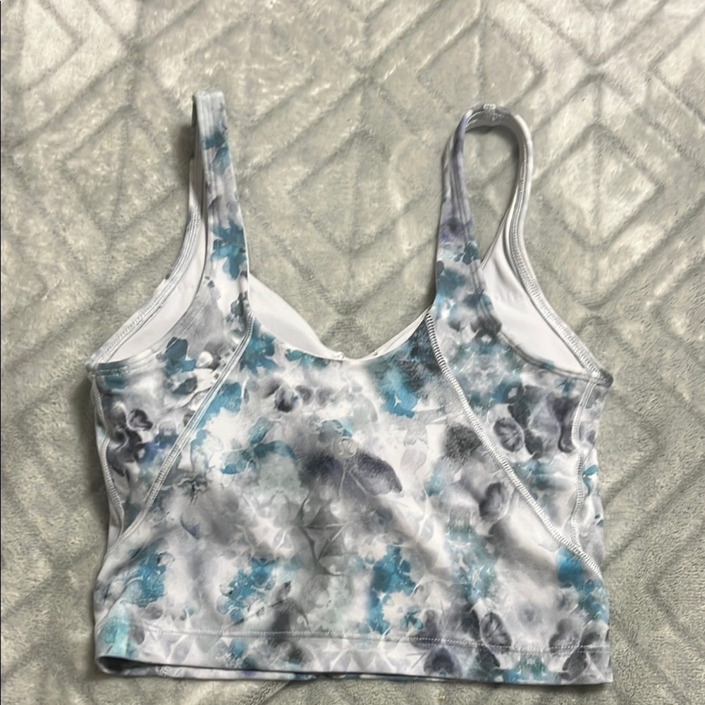 Watercolor Print Sports Bra - Picture 2 of 2